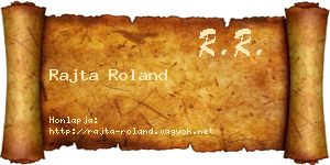 Rajta Roland névjegykártya