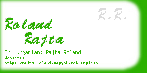 roland rajta business card